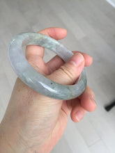 Load image into Gallery viewer, 59.2mm Certified Type A 100% Natural white/light purple/brown/yellow/gray(FU LU SHOU) Jadeite Jade bangle BF104-8634