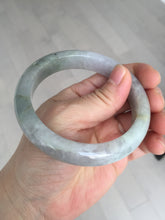 Load image into Gallery viewer, 59.2mm Certified Type A 100% Natural white/light purple/brown/yellow/gray(FU LU SHOU) Jadeite Jade bangle BF104-8634