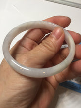 Load image into Gallery viewer, 55.6mm certified 100% natural Type A icy watery light purple white slim jadeite jade bangle BP16-2698