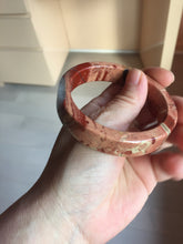 Load image into Gallery viewer, 56mm 100% natural red pink jasper stone(红碧玉,鸡血石) square bangle SY115 Add on item.