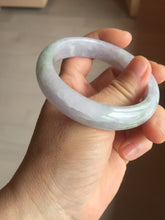 Load image into Gallery viewer, 55.4mm certified Type A 100% Natural icy watery green/purple Jadeite Jade bangle AU16-0853