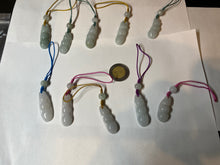 Load image into Gallery viewer, Type A 100% Natural white/green/purple Four Seasons Fortune Beans jadeite jade hanger group BF39