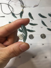 Load image into Gallery viewer, 100% Natural Type A Icy Watery Dark Green Blue-Gray Jadeite Jade 3D Fish Guatemala Pendant Add-On Item PC225