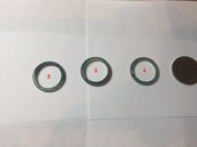 Load image into Gallery viewer, 16.7mm size 6 1/4 100% natural type A icy watery green/blue icy watery Guatemala jadeite jade band ring group BP82