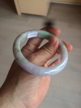Load image into Gallery viewer, 56.5mm certified 100% natural type A sunny green/purple jadeite jade bangle BK66-4031