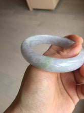 Load image into Gallery viewer, 55.4mm certified Type A 100% Natural icy watery green/purple Jadeite Jade bangle AU16-0853