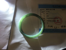 Load image into Gallery viewer, 56mm Certified Type A 100% Natural dark green/blue/gray Guatemala slim round cut Jadeite bangle PH173-8136