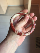 Load image into Gallery viewer, 60.7mm 100% natural red jasper stone(红碧玉,鸡血石) bangle SY116