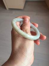 Load image into Gallery viewer, 54.5mm certified 100% natural Type A light green/yellow round cut jadeite jade bangle BS15-9560