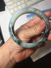 Load image into Gallery viewer, 58.2mm Type A 100% Natural light green/blue/white chubby Jadeite Jade bangle BS130-4037