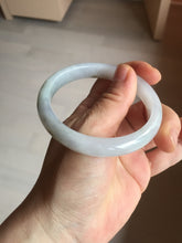 Load image into Gallery viewer, 57.5mm Certified Type A 100% Natural icy watery white purple black brown seaweeds and golden sand Jadeite Jade bangle H160-7068