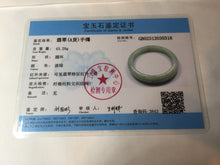 Load image into Gallery viewer, 54mm certified Type A 100% Natural light green white Jadeite Jade bangle BM67-0316