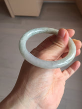 Load image into Gallery viewer, 54.5mm certified 100% natural Type A light green/yellow round cut jadeite jade bangle BS15-9560