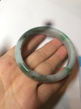 Load image into Gallery viewer, 56.5mm certificated Type A 100% Natural sunny green/dark green/white Jadeite Jade bangle Z132-2355