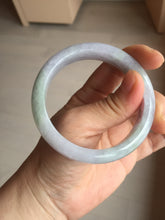 Load image into Gallery viewer, 55.4mm certified Type A 100% Natural icy watery green/purple Jadeite Jade bangle AU16-0853