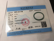 Load image into Gallery viewer, 55.7mm Certified Type A 100% Natural dark green/blue/gray Guatemala slim round cut Jadeite bangle PH174-8132