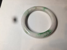 Load image into Gallery viewer, 60mm certified 100% natural type A sunny green white jadeite jade bangle BH31-5424