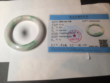 Load image into Gallery viewer, 60mm certified 100% natural type A sunny green white jadeite jade bangle BH31-5424