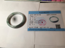 Load image into Gallery viewer, 56.5mm certificated Type A 100% Natural sunny green/dark green/white Jadeite Jade bangle Z132-2355