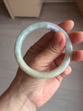 Load image into Gallery viewer, 54.5mm certified 100% natural Type A light green/yellow round cut jadeite jade bangle BS15-9560