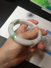 Load image into Gallery viewer, 60mm certified 100% natural type A sunny green white jadeite jade bangle BH31-5424