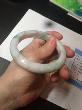 Load image into Gallery viewer, 60mm certified 100% natural type A sunny green white jadeite jade bangle BH31-5424