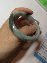 Load image into Gallery viewer, 56.5mm certificated Type A 100% Natural sunny green/dark green/white Jadeite Jade bangle Z132-2355