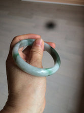 Load image into Gallery viewer, 56.5mm certificated Type A 100% Natural sunny green/dark green/white Jadeite Jade bangle Z132-2355