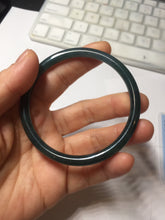 Load image into Gallery viewer, 58.8mm Type A 100% Natural dark green/blue/gray Guatemala slim round cut Jadeite bangle PH101