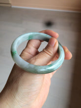 Load image into Gallery viewer, 56.5mm certificated Type A 100% Natural sunny green/dark green/white Jadeite Jade bangle Z132-2355