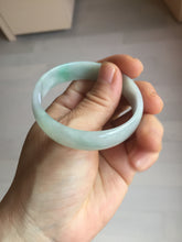 Load image into Gallery viewer, 51.5mm Certified Type A 100% Natural sunny green light green white thin Jadeite Jade bangle AZ190-1589