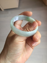 Load image into Gallery viewer, 51.5mm Certified Type A 100% Natural sunny green light green white thin Jadeite Jade bangle AZ190-1589