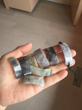 Load image into Gallery viewer, Type A 100% Natural black white yellow(WuJi) rectangle woven thread Jadeite Jade bracelet PH69