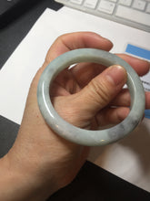 Load image into Gallery viewer, 55.3mm certified Type A 100% Natural dark green/white/black(WuJi) Jadeite Jade bangle D144-5270