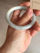 Load image into Gallery viewer, 51.5mm certified 100% natural Type A light green/blue/yellow round cut jadeite jade bangle BS12-9562