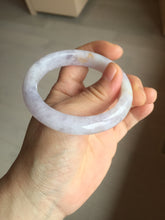 Load image into Gallery viewer, 53mm Certified Type A 100% Natural light purple white Jadeite bangle AU15-9429