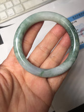 Load image into Gallery viewer, 52.5mm Certified Type A 100% Natural green purple round cut jadeite Jade bangle PJ37-0284