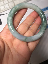 Load image into Gallery viewer, 52.5mm Certified Type A 100% Natural green purple round cut jadeite Jade bangle PJ37-0284