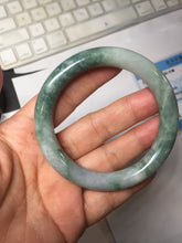 Load image into Gallery viewer, 52.5mm Certified Type A 100% Natural green purple round cut jadeite Jade bangle PJ37-0284