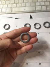 Load image into Gallery viewer, Size 6 1/4 -9 1/4 100% natural type A light yellow gray black white (Wuji, 乌鸡) jadeite jade band ring PC227