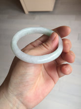Load image into Gallery viewer, 50mm certified 100% natural Type A icy watery sunny green white (白底青) jadeite jade bangle BN69-9372