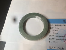 Load image into Gallery viewer, 53.4mm certified type A 100% Natural dark green/gray square style Jadeite Jade bangle BH34-5250
