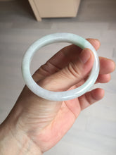 Load image into Gallery viewer, 50mm certified 100% natural Type A icy watery sunny green white (白底青) jadeite jade bangle BN69-9372