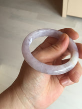 Load image into Gallery viewer, 53mm Certified Type A 100% Natural light purple white Jadeite bangle AU15-9429