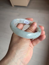 Load image into Gallery viewer, 59.5mm Certified Type A 100% Natural icy watery light green blue Jadeite Jade bangle BN68-2596