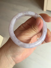 Load image into Gallery viewer, 53mm Certified Type A 100% Natural light purple white Jadeite bangle AU15-9429