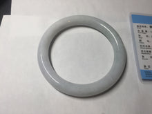 Load image into Gallery viewer, 74.5mm certified Type A 100% Natural light green white round cut plus size Jadeite Jade bangle BP171-(1257)