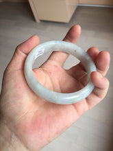 Load image into Gallery viewer, 59.5mm Certified Type A 100% Natural icy watery light green blue Jadeite Jade bangle BN68-2596