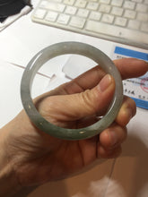 Load image into Gallery viewer, 57.5mm certified type A 100% Natural icy watery dark green/gray/black/purple Jadeite jade bangle PF38-5478