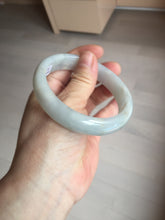 Load image into Gallery viewer, 59.5mm Certified Type A 100% Natural icy watery light green blue Jadeite Jade bangle BN68-2596